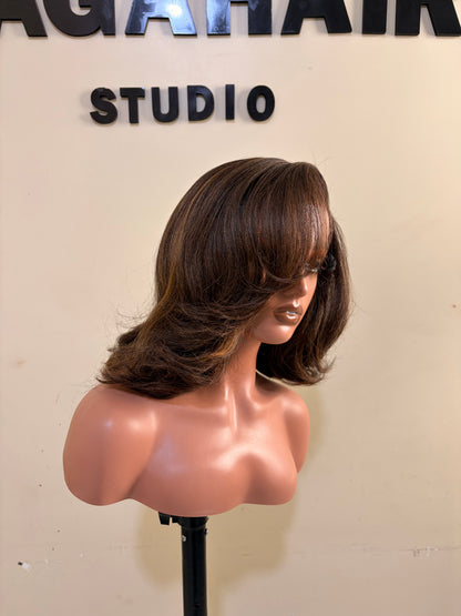 Blend hair carré + layers lace hd