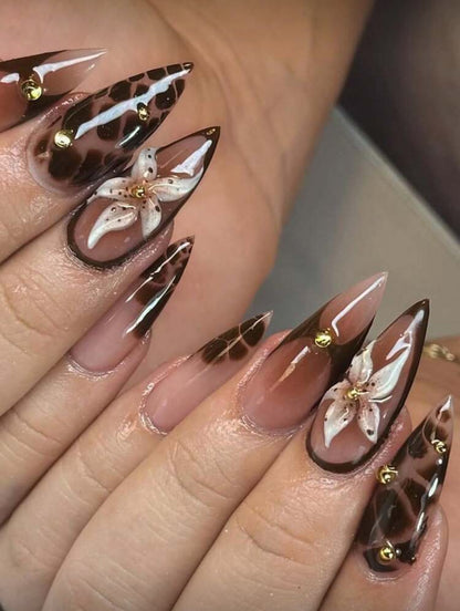 Set marron léopard